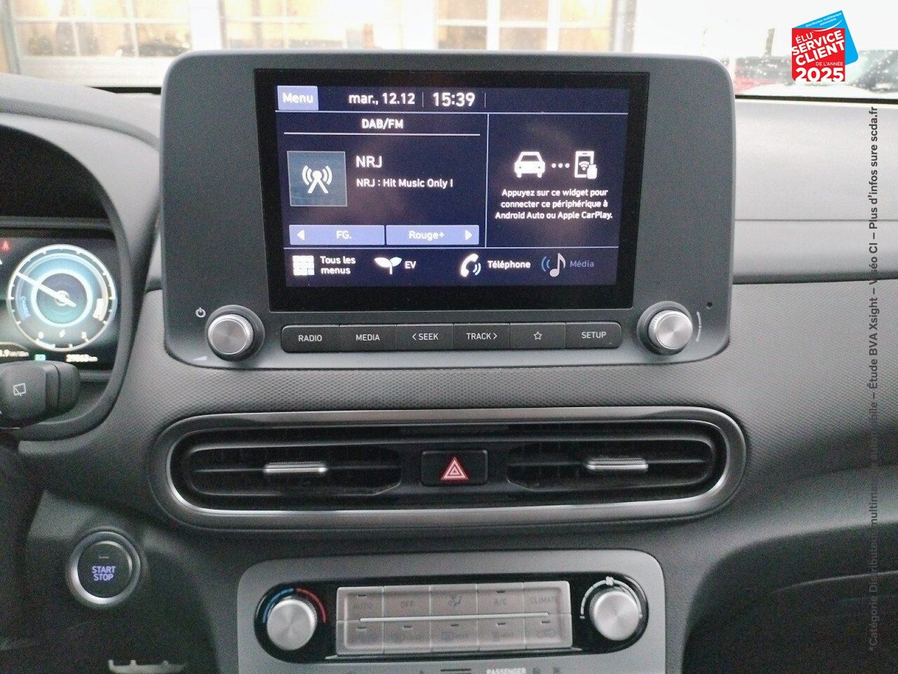 Véhicule d'occasion HYUNDAI KONA ELECTRIC 39 KWH 136 CH INTUITIVE CARPLAY CAMERA chez Hyundai Mulhouse