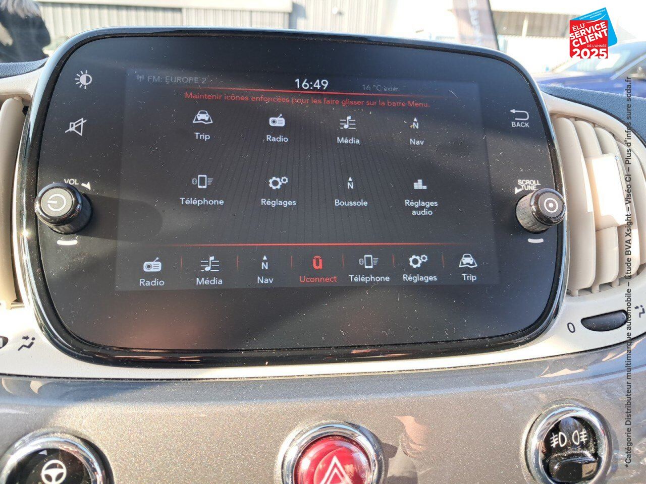 Véhicule d'occasion FIAT 500 1.0 70CH BSG SS CLUB chez Toyota Verdun