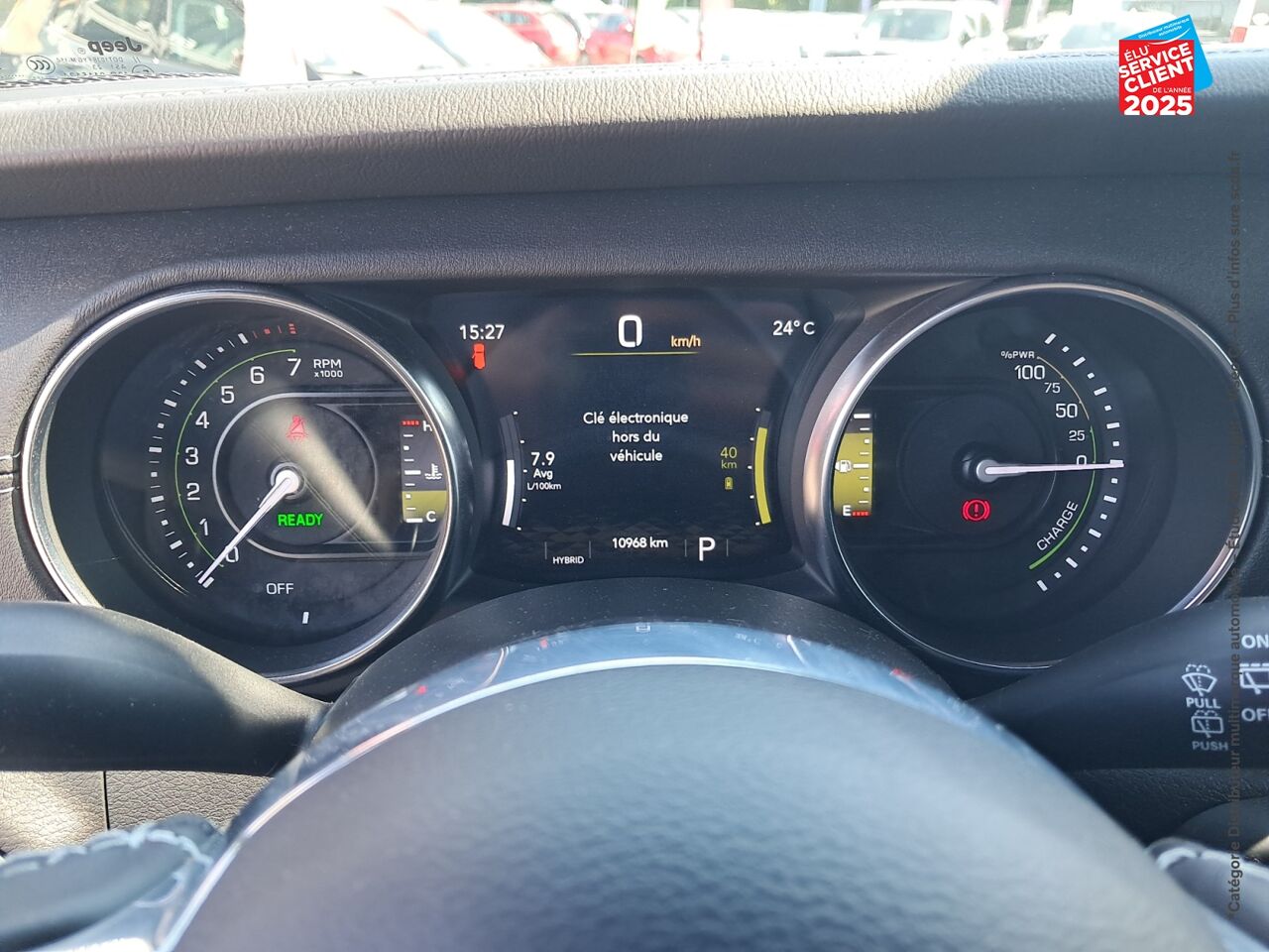 Véhicule d'occasion JEEP WRANGLER UNLIMITED 2.0 T 380CH 4XE OVERLAND COMMAND-TRAC MY23 TOUVRANT SIEGES CHAUF/CUIR GPS chez Hyundai Chalons