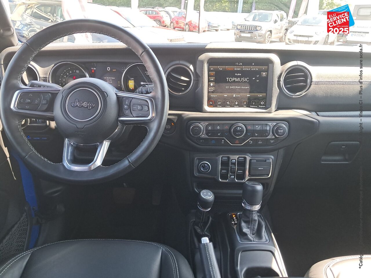 Véhicule d'occasion JEEP WRANGLER UNLIMITED 2.0 T 380CH 4XE OVERLAND COMMAND-TRAC MY23 TOUVRANT SIEGES CHAUF/CUIR GPS chez Hyundai Chalons