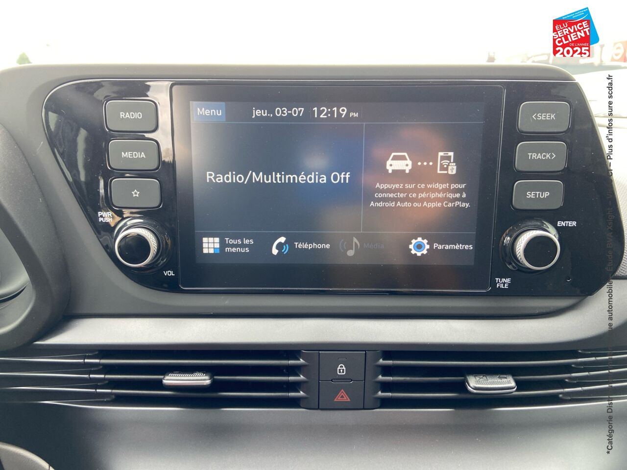 Véhicule d'occasion HYUNDAI BAYON 1.0 T-GDI 100CH HYBRID 48V INTUITIVE DCT-7 chez Hyundai Chalons