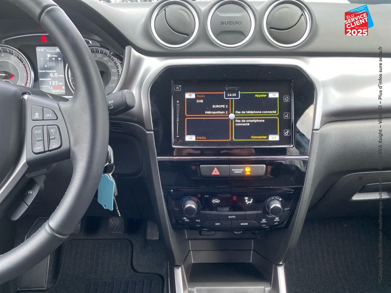 Véhicule d'occasion SUZUKI VITARA 1.4 BOOSTERJET HYBRID 129CH PRIVILEGE SIEGES CHAUF CAMERA chez Dacia Mulhouse