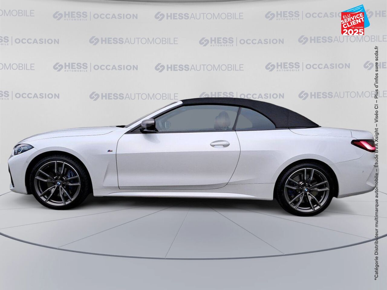 Véhicule d'occasion BMW SERIE 4 CABRIOLET M440IA XDRIVE 374CH SIEGES CHAUF/CUIR VOLANT CHAUF CAMERA H/KARDON HUD chez Renault Colmar