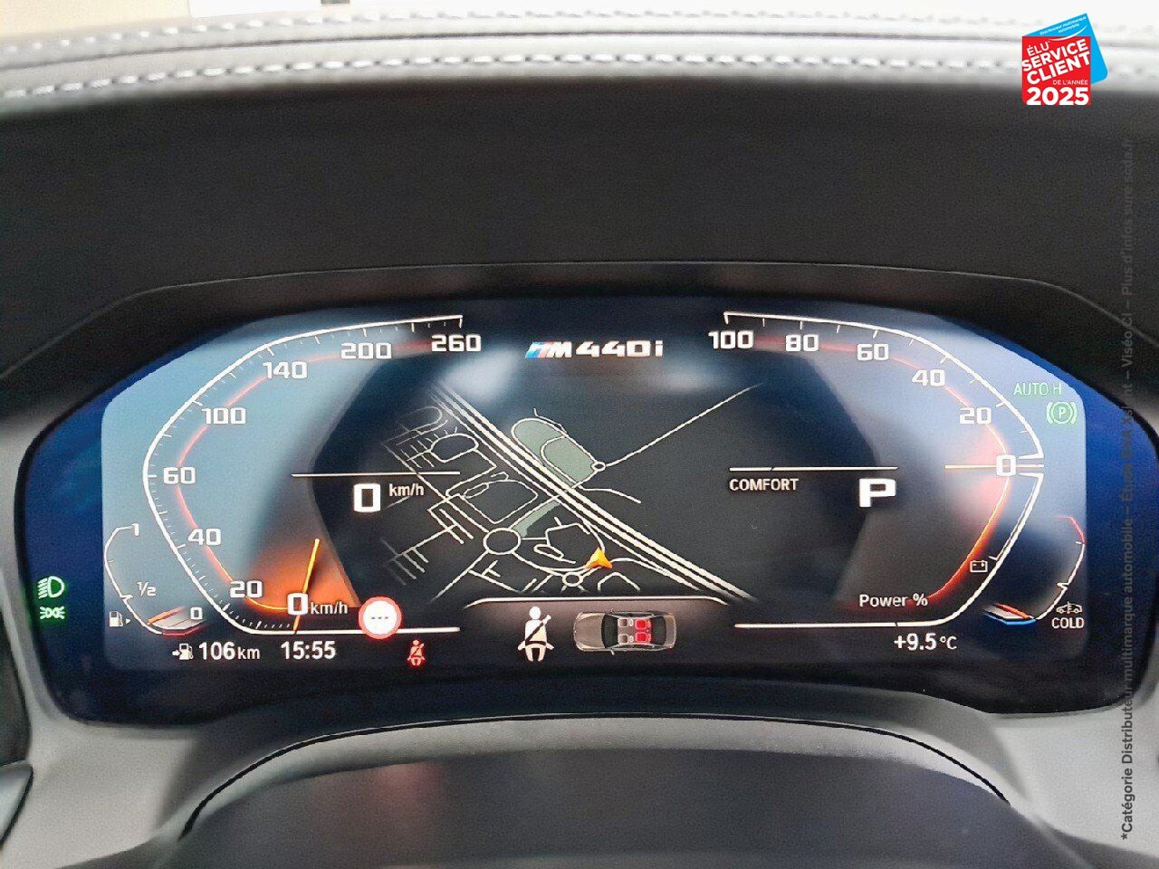 Véhicule d'occasion BMW SERIE 4 CABRIOLET M440IA XDRIVE 374CH SIEGES CHAUF/CUIR VOLANT CHAUF CAMERA H/KARDON HUD chez Renault Colmar