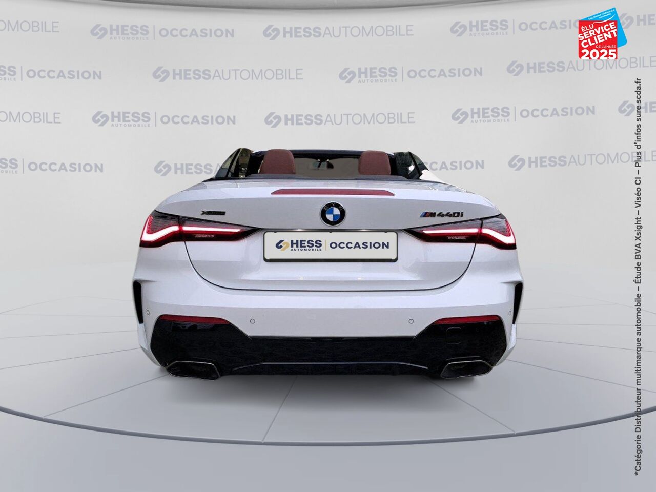 Véhicule d'occasion BMW SERIE 4 CABRIOLET M440IA XDRIVE 374CH SIEGES CHAUF/CUIR VOLANT CHAUF CAMERA H/KARDON HUD chez Renault Colmar