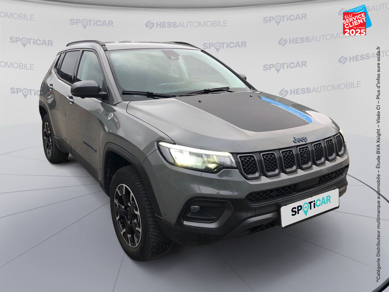 Véhicule d'occasion JEEP COMPASS 1.3 TURBO T4 240CH PHEV 4XE TRAILHAWK AT6 EAWD GPS CARPLAY chez Hyundai Chalons