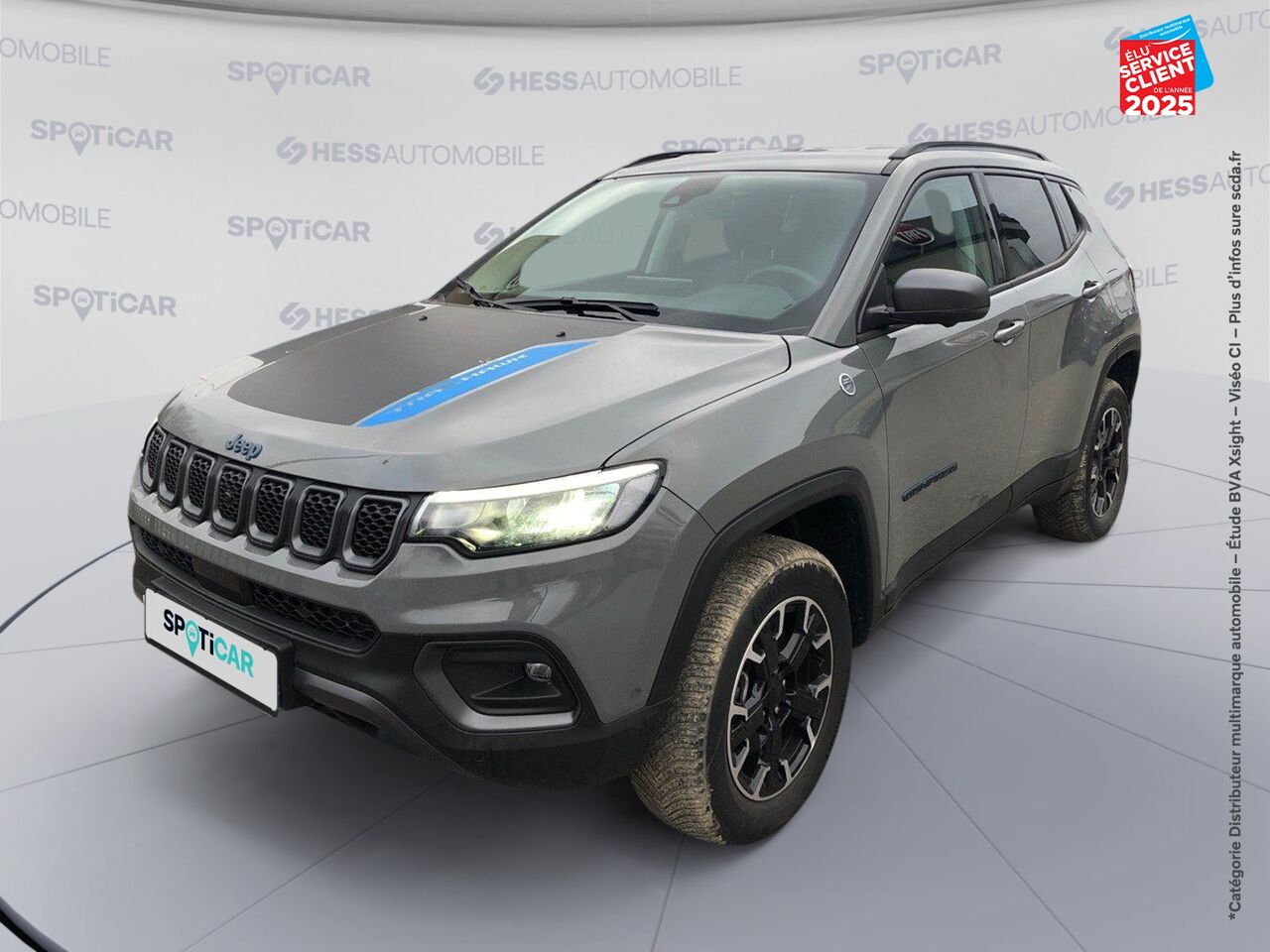 Véhicule d'occasion JEEP COMPASS 1.3 TURBO T4 240CH PHEV 4XE TRAILHAWK AT6 EAWD GPS CARPLAY chez Hyundai Chalons
