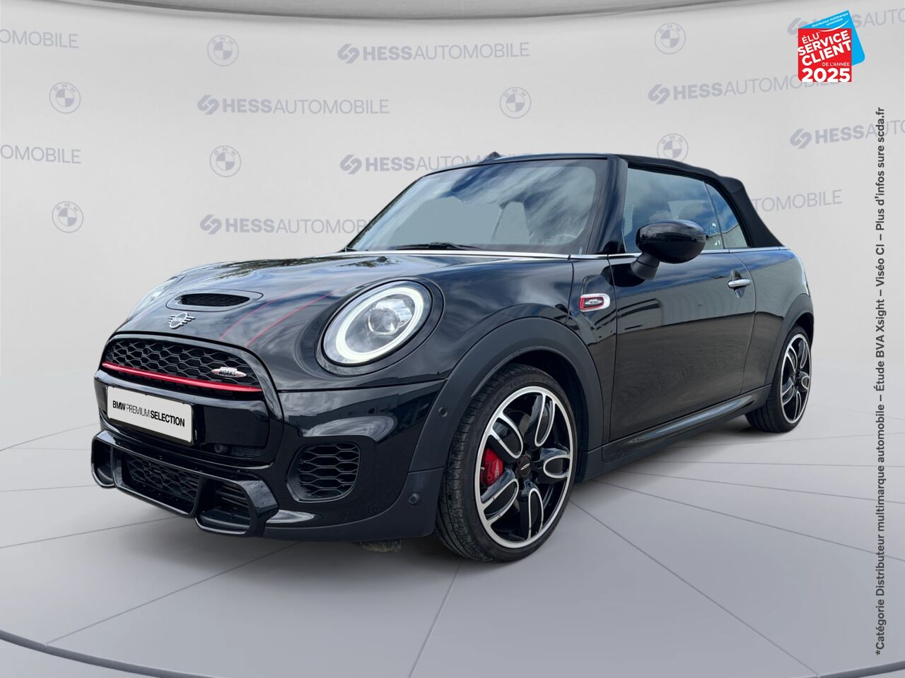 Véhicule d'occasion MINI CABRIO JOHN COOPER WORKS 231CH PRO BVAS SIEGES CHAUF GPS CAMERA H/KARDON HUD chez BMW Lons le Saunier