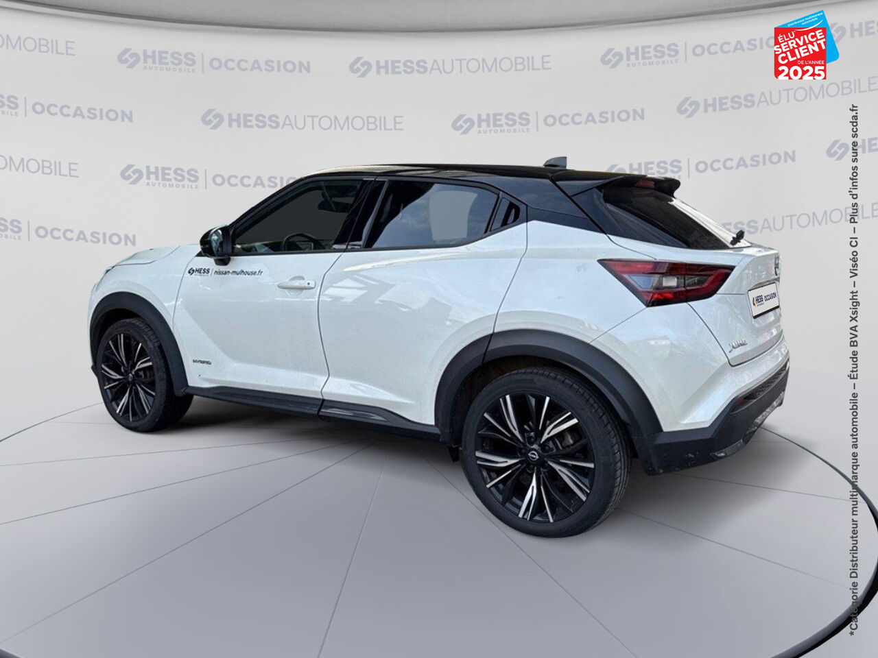Véhicule d'occasion NISSAN JUKE 1.6 HYBRID 143CH N-DESIGN 2023.5 SIEGES CHAUF/CUIR VOLANT CHAUF CAMERA BOSE chez Nissan Besançon