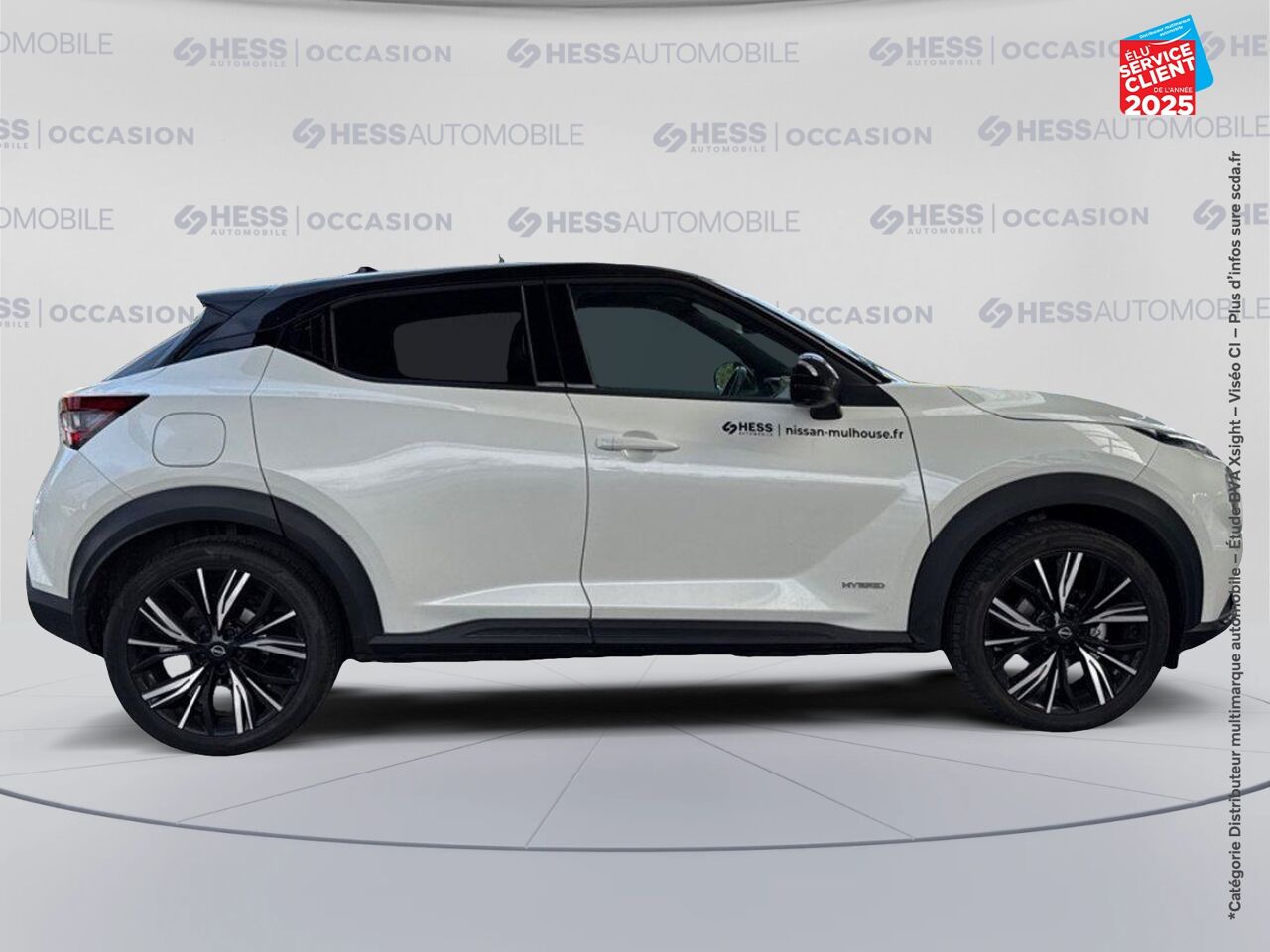 Véhicule d'occasion NISSAN JUKE 1.6 HYBRID 143CH N-DESIGN 2023.5 SIEGES CHAUF/CUIR VOLANT CHAUF CAMERA BOSE chez Nissan Besançon