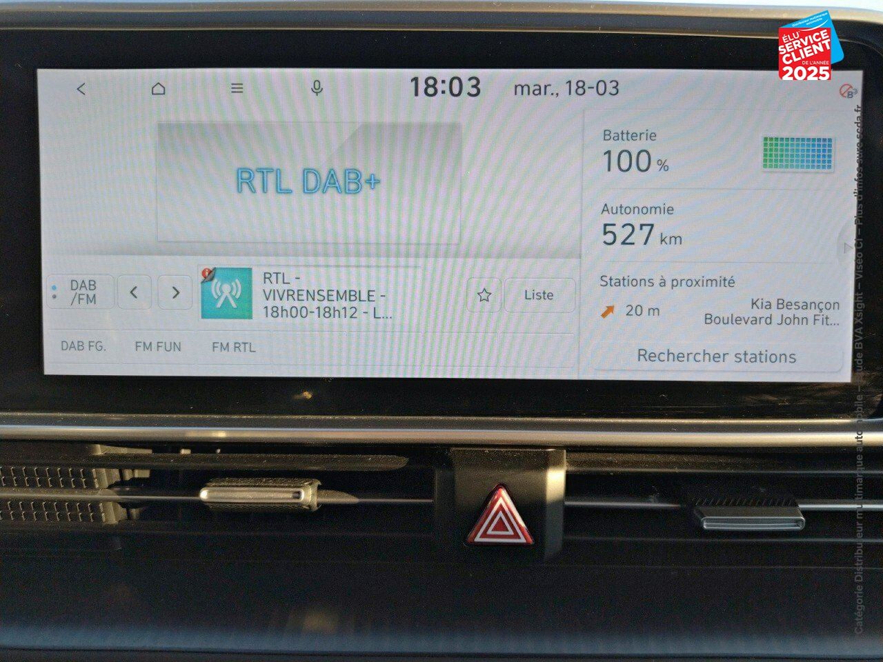 Véhicule d'occasion HYUNDAI IONIQ 6 77 KWH - 229CH INTUITIVE CAMERA CARPLAY chez Hyundai Reims