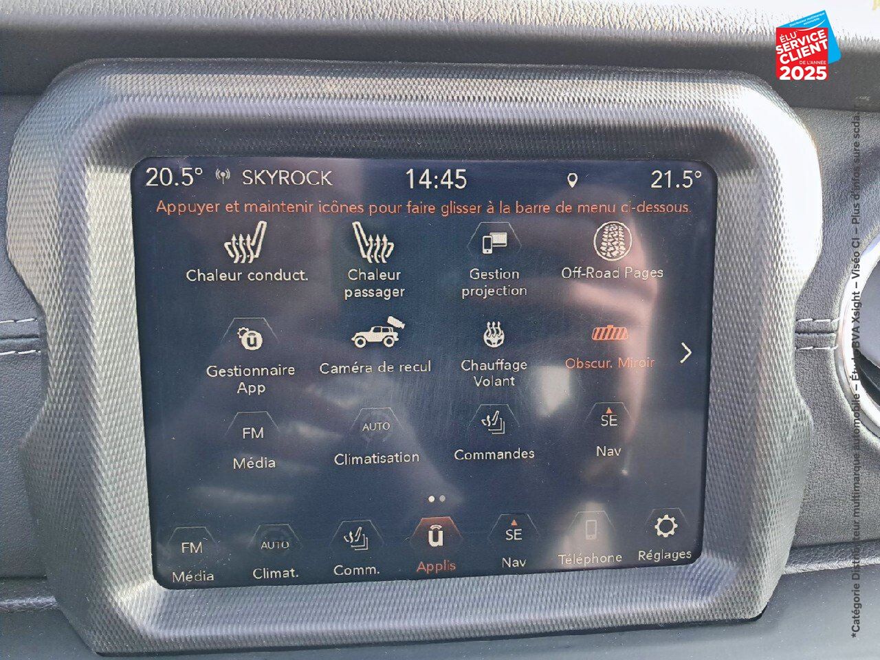 Véhicule d'occasion JEEP WRANGLER UNLIMITED 2.0 T 380CH 4XE OVERLAND COMMAND-TRAC MY22 chez Renault Sélestat