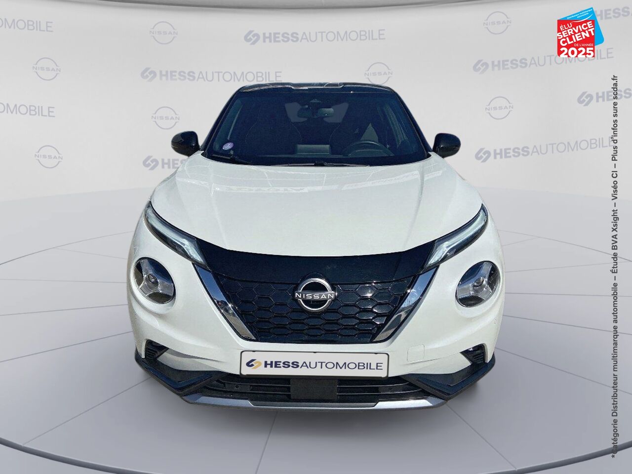 Véhicule d'occasion NISSAN JUKE 1.6 HYBRID 143CH N-DESIGN 2022.5 SIEGES CHAUF GPS CAMERA CARPLAY chez Renault Belfort