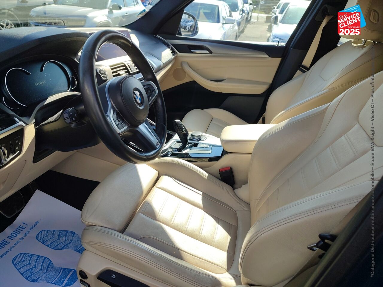 Véhicule d'occasion BMW X3 SDRIVE18DA 150CH M SPORT TOUVRANT SIEGE CHAUF CUIR CAMERA GPS chez Hyundai Chalons