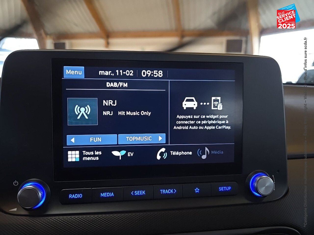 Véhicule d'occasion HYUNDAI KONA ELECTRIC 39KWH - 136CH INTUITIVE CAMERA CARPLAY chez Hyundai Epernay