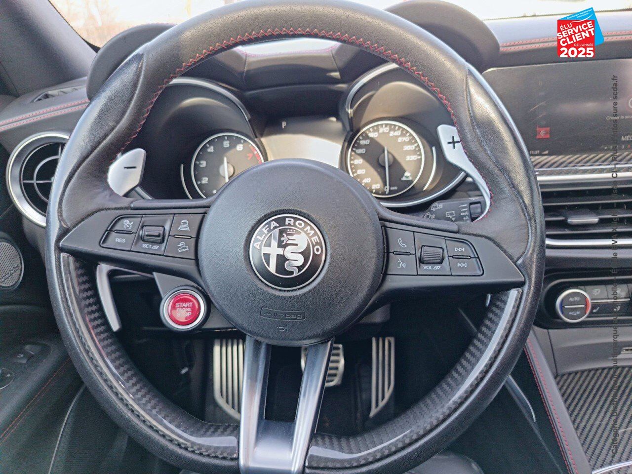 Véhicule d'occasion ALFA ROMEO STELVIO 2.9 V6 510CH QUADRIFOGLIO Q4 AT8 TPANO chez Volvo Epernay