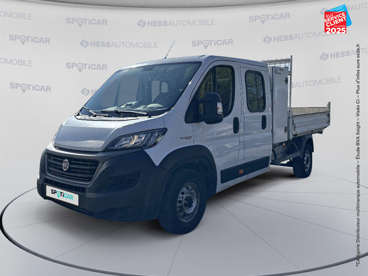 Véhicule d'occasion FIAT DUCATO BENNE 3.5 MAXI XL 2.3 MULTIJET 140CH ACIER DOUBLE CABINE PACK PRO NAV + COFFRE JPM E6D chez Renault Colmar