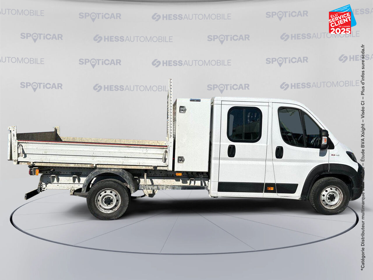 Véhicule d'occasion FIAT DUCATO BENNE 3.5 MAXI XL 2.3 MULTIJET 140CH ACIER DOUBLE CABINE PACK PRO NAV + COFFRE JPM E6D chez Renault Colmar