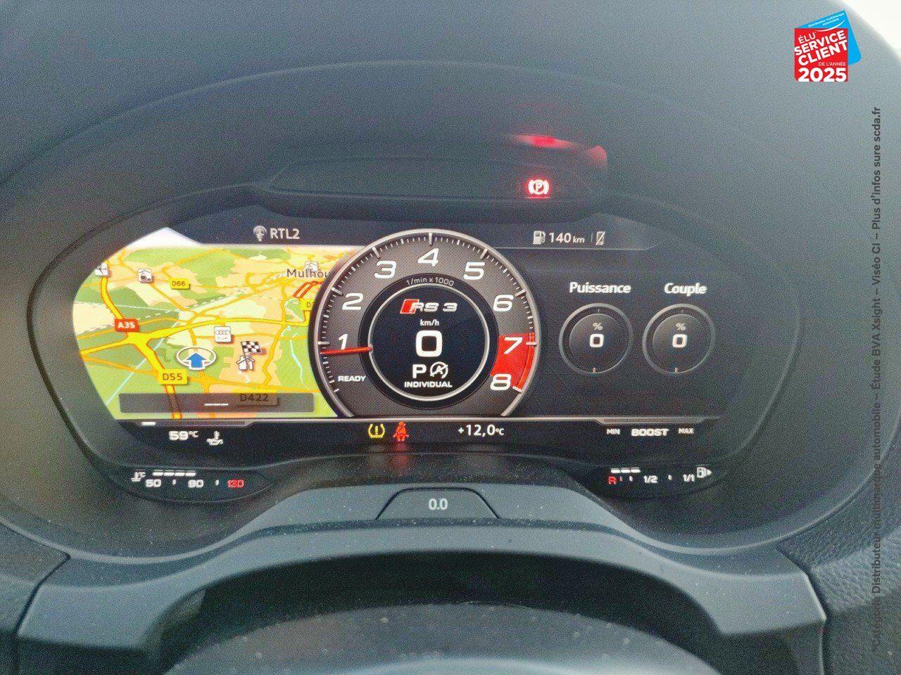 Véhicule d'occasion AUDI RS3 SPORTBACK 2.5 TFSI 400CH QUATTRO S TRONIC 7 EURO6D-T SIEGES CHAUF/CUIR GPS chez Toyota Sarreguemines