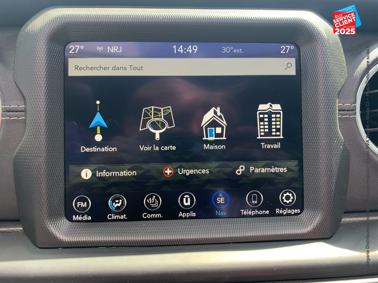 Véhicule d'occasion JEEP WRANGLER UNLIMITED 2.0 T 380CH 4XE OVERLAND COMMAND-TRAC MY22 chez Renault Saint-Louis