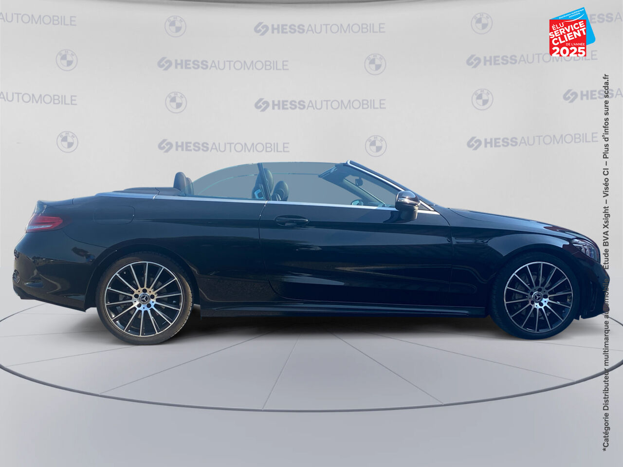 Véhicule d'occasion MERCEDES-BENZ CLASSE C CABRIOLET 200 184CH AMG LINE 9G-TRONIC EURO6D-T SIEGES CHAUF/CUIR GPS CAMERA chez Jaguar Metz