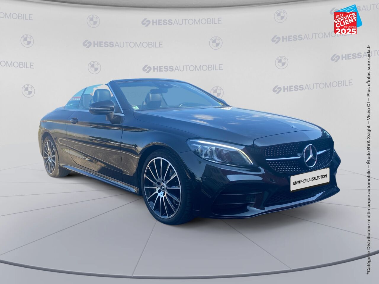 Véhicule d'occasion MERCEDES-BENZ CLASSE C CABRIOLET 200 184CH AMG LINE 9G-TRONIC EURO6D-T SIEGES CHAUF/CUIR GPS CAMERA chez Jaguar Metz