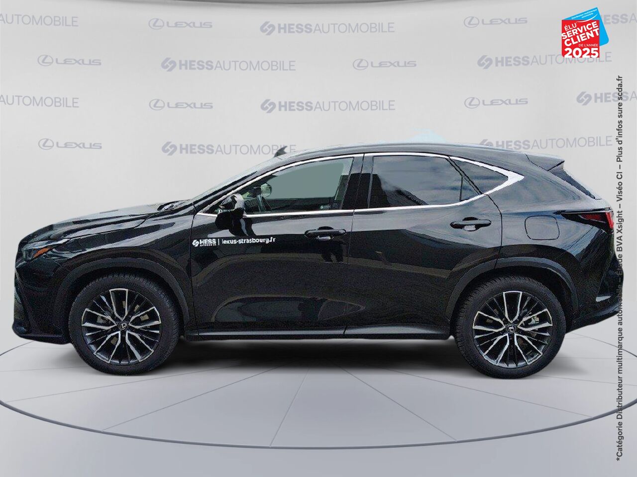 Véhicule d'occasion LEXUS NX 450H+ EXECUTIVE 4WD MY24 TOUVRANT SIEGES CHAUF/VENTIL/CUIR VOLANT CHAUF GPS CAMERA HUD chez BMW Colmar