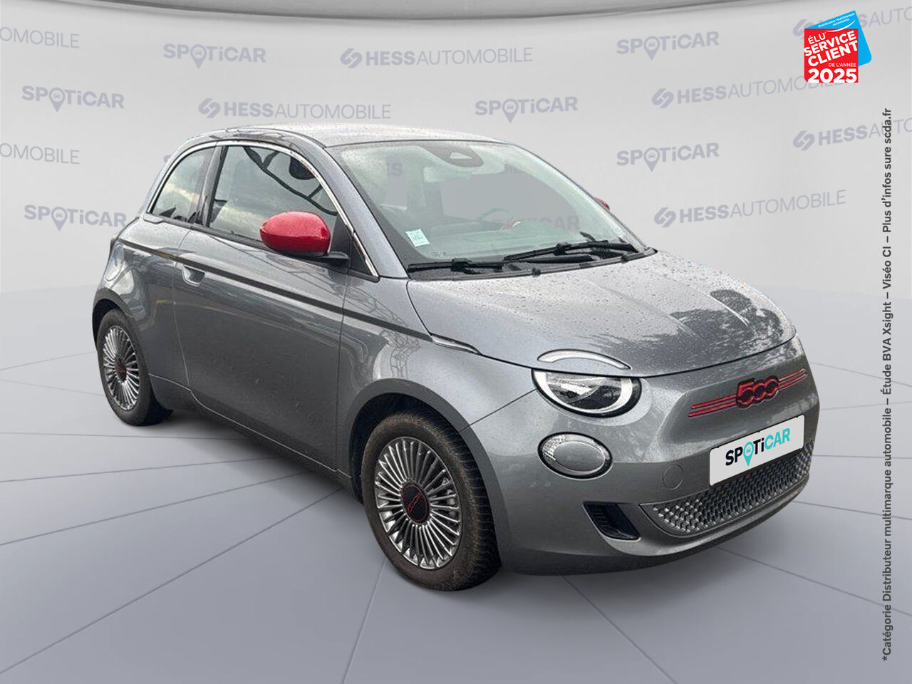 Véhicule d'occasion FIAT 500 E 95CH RED MY23 CAMERA CARPLAY chez Renault Colmar