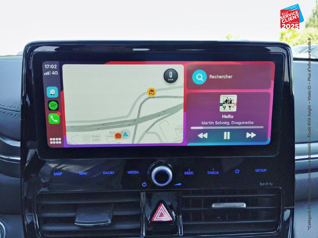 Véhicule d'occasion HYUNDAI IONIQ ELECTRIC 136CH CREATIVE 2CV SIEGES CHAUF GPS CAMERA CARPLAY chez Hyundai Chalons