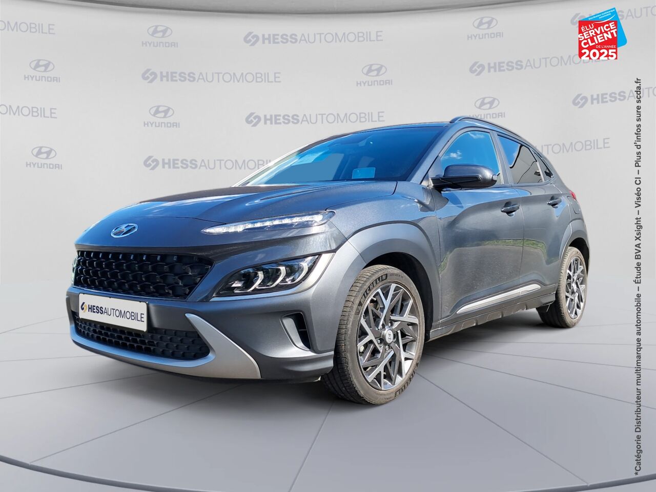 Véhicule d'occasion HYUNDAI KONA 1.6 GDI 141 CH HYBRID CREATIVE DCT-6 CAMERA HUD chez Toyota Sarreguemines