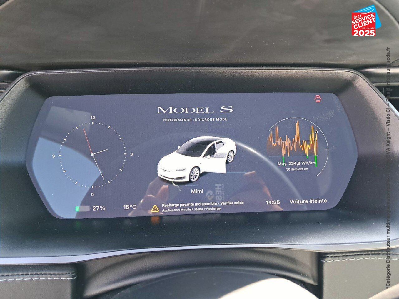 Véhicule d'occasion TESLA MODEL S P100DL PERFORMANCE LUDICROUS DUAL MOTOR chez Renault Saint-Louis