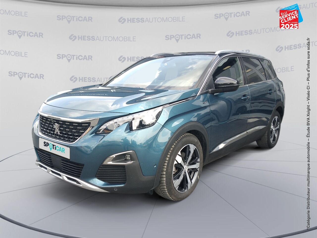 Véhicule d'occasion PEUGEOT 5008 2.0 BLUEHDI 180CH S/S GT EAT8 TOUVRANT SIEGES CHAUF/CUIR GPS CAMERA CARPLAY ATTELAGE chez Renault Saint-Louis