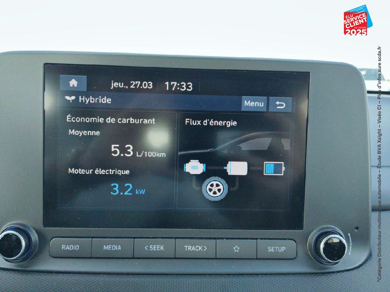 Véhicule d'occasion HYUNDAI KONA 1.6 GDI 141CH HYBRID INITIA DCT-6 GPS CAMERA chez Hyundai Mulhouse