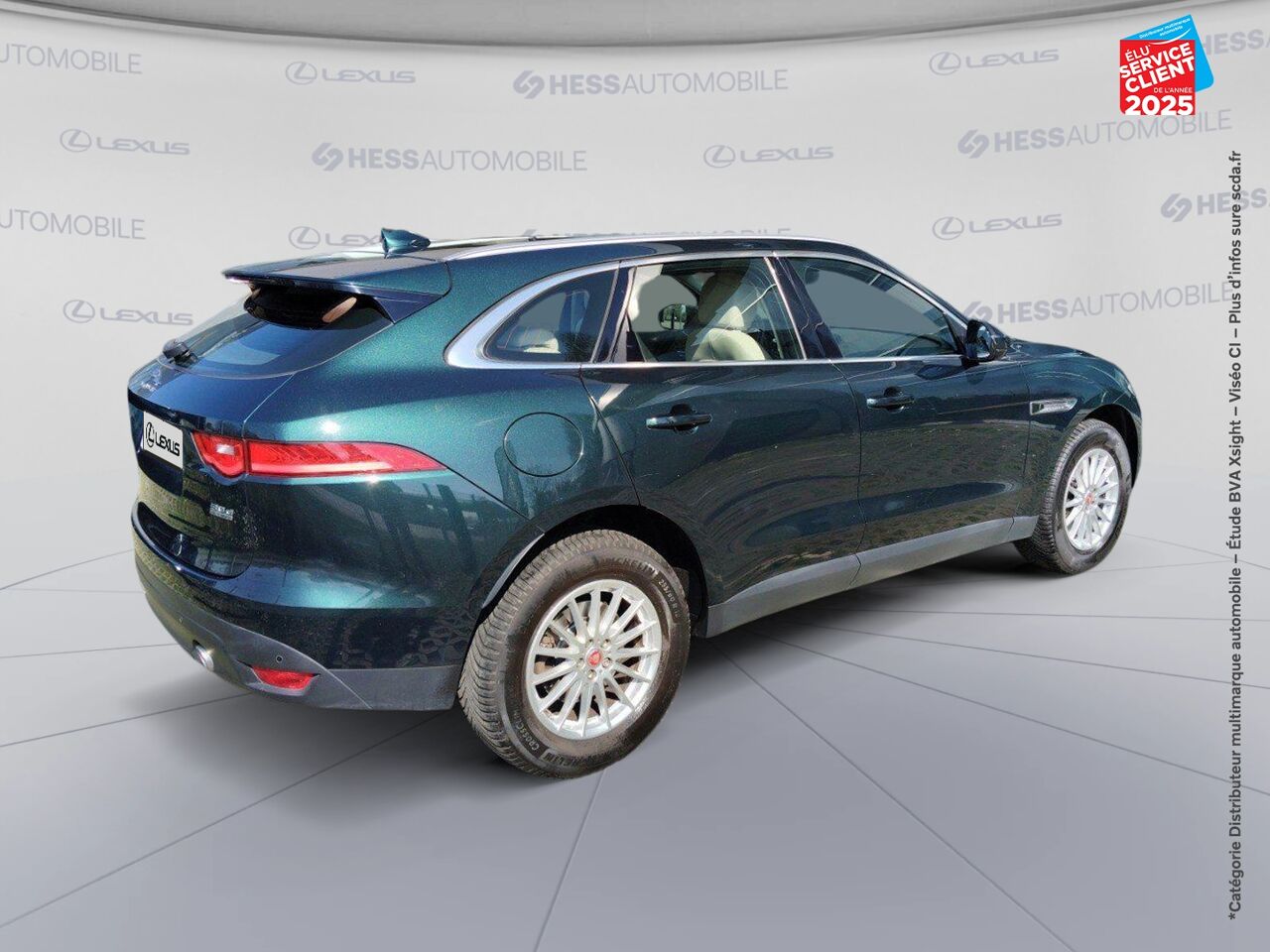 Véhicule d'occasion JAGUAR F-PACE V6 3.0D 300CH PRESTIGE 4X4 BVA8 SIEGES CUIR GPS CAMERA MERIDIAN chez BMW Belfort