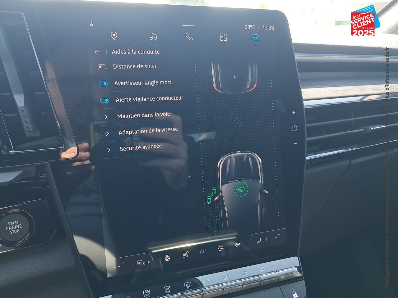 Véhicule d'occasion RENAULT ESPACE 1.2 E-TECH FULL HYBRID 200CH ESPRIT ALPINE TPANO SIEGE CHAUF VOLANT CHAUF GPS chez Renault Saint-Louis