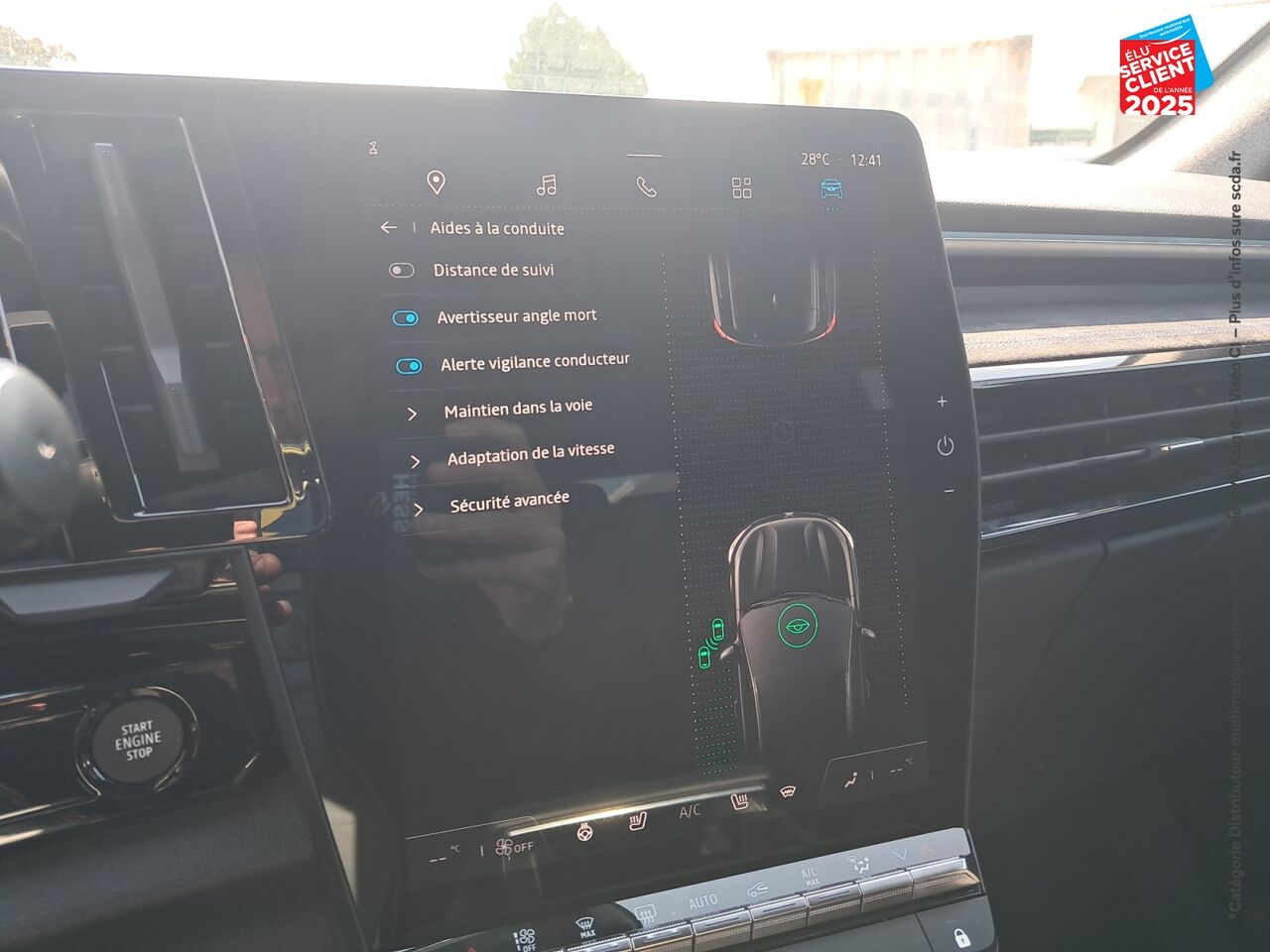 Véhicule d'occasion RENAULT ESPACE 1.2 E-TECH FULL HYBRID 200CH ESPRIT ALPINE TPANO SIEGE CHAUF VOLANT CHAUF GPS chez Renault Saint-Louis