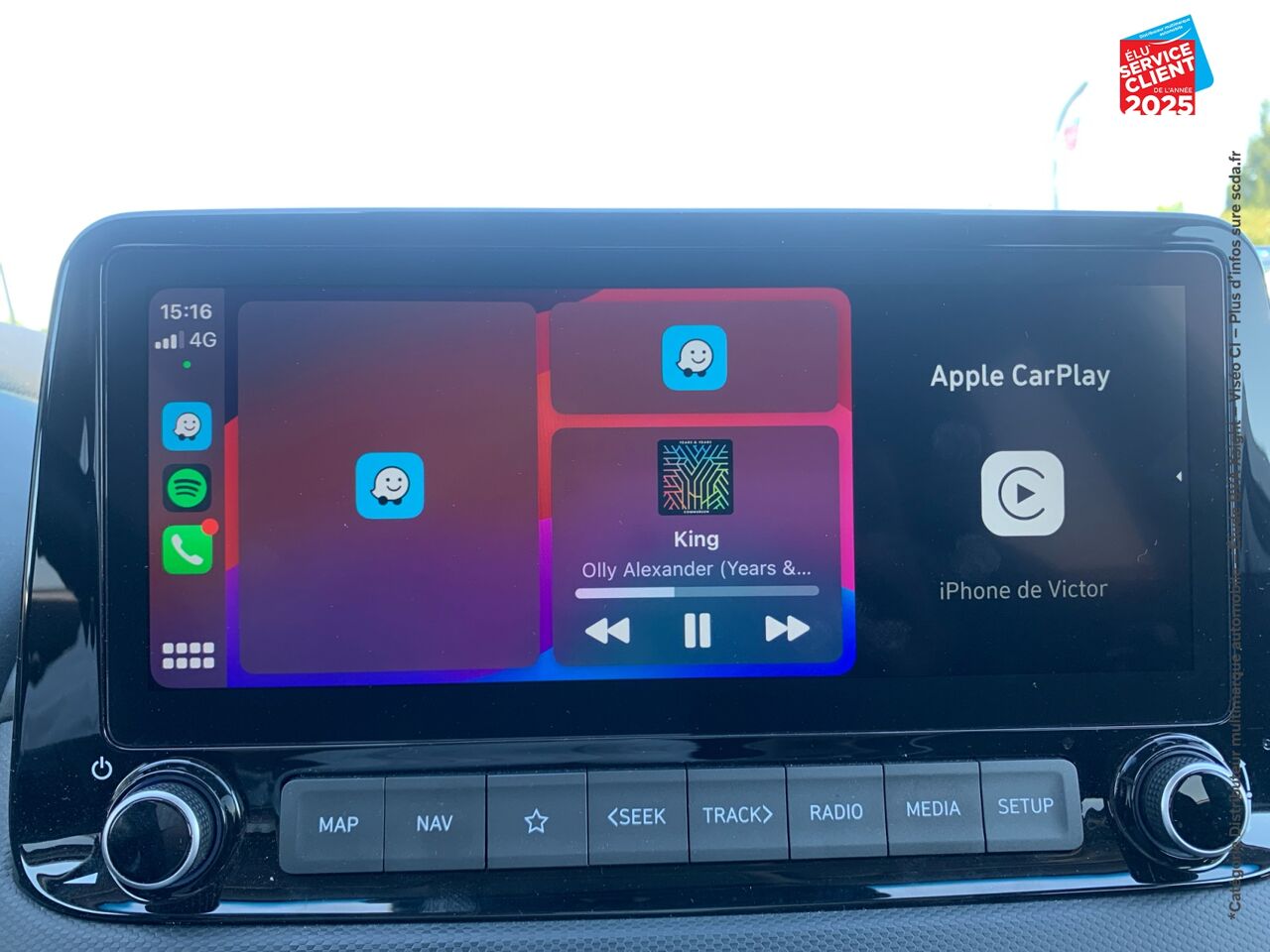 Véhicule d'occasion HYUNDAI KONA 1.6 CRDI 136CH HYBRID 48V CREATIVE GPS CAMERA HUD chez Hyundai Chalons