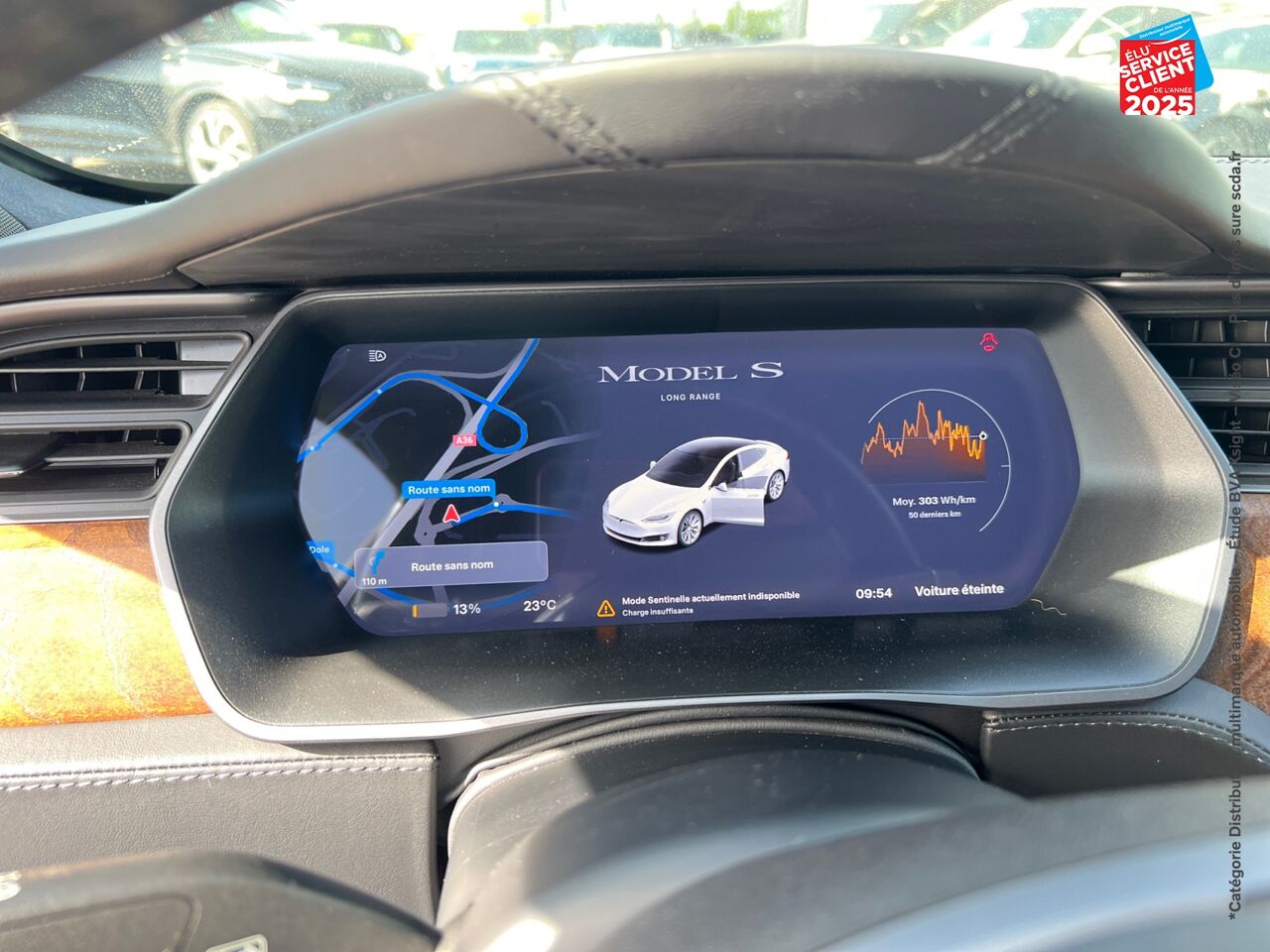 Véhicule d'occasion TESLA MODEL S LONG RANGE SIEGES CUIR GPS chez Renault Saint-Louis