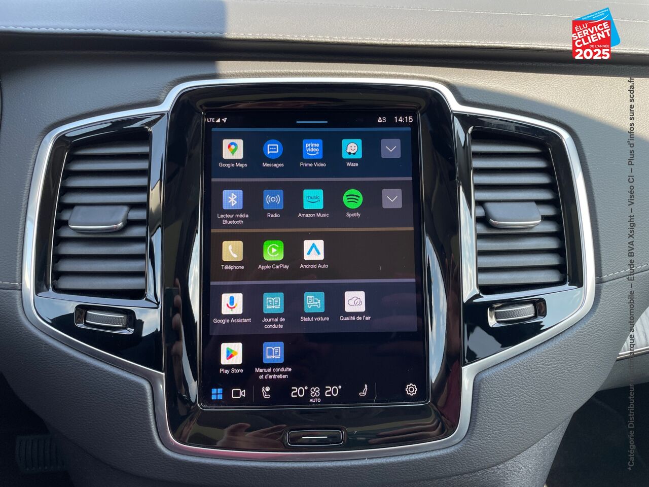 Véhicule d'occasion VOLVO XC90 T8 AWD 310 + 145CH ULTIMATE STYLE DARK GEARTRONIC TPANO SIEGES CUIR CAMERA CARPLAY H/KARDON chez Volvo Chalons