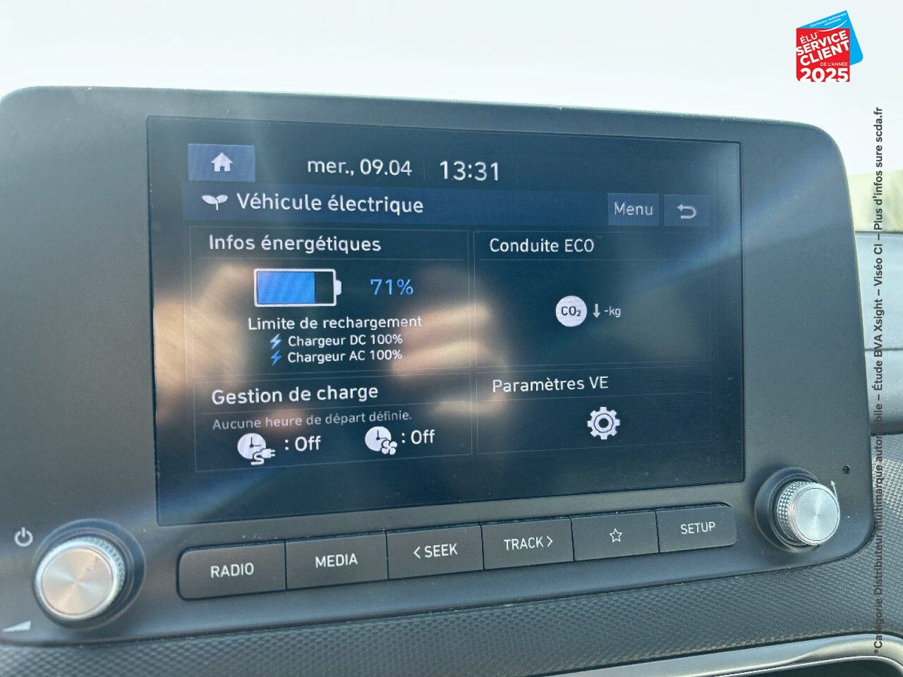 Véhicule d'occasion HYUNDAI KONA ELECTRIC 64KWH - 204CH INTUITIVE CAMERA chez Renault Saint-Louis