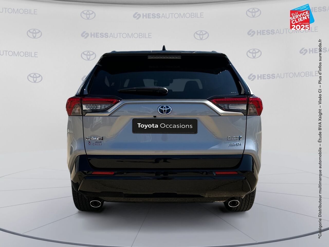 Véhicule d'occasion TOYOTA RAV4 2.5 HYBRIDE RECHARGEABLE 306CH COLLECTION AWD-I MY25 SIEGE CHAUF CAMERA GPS chez Hyundai Epernay