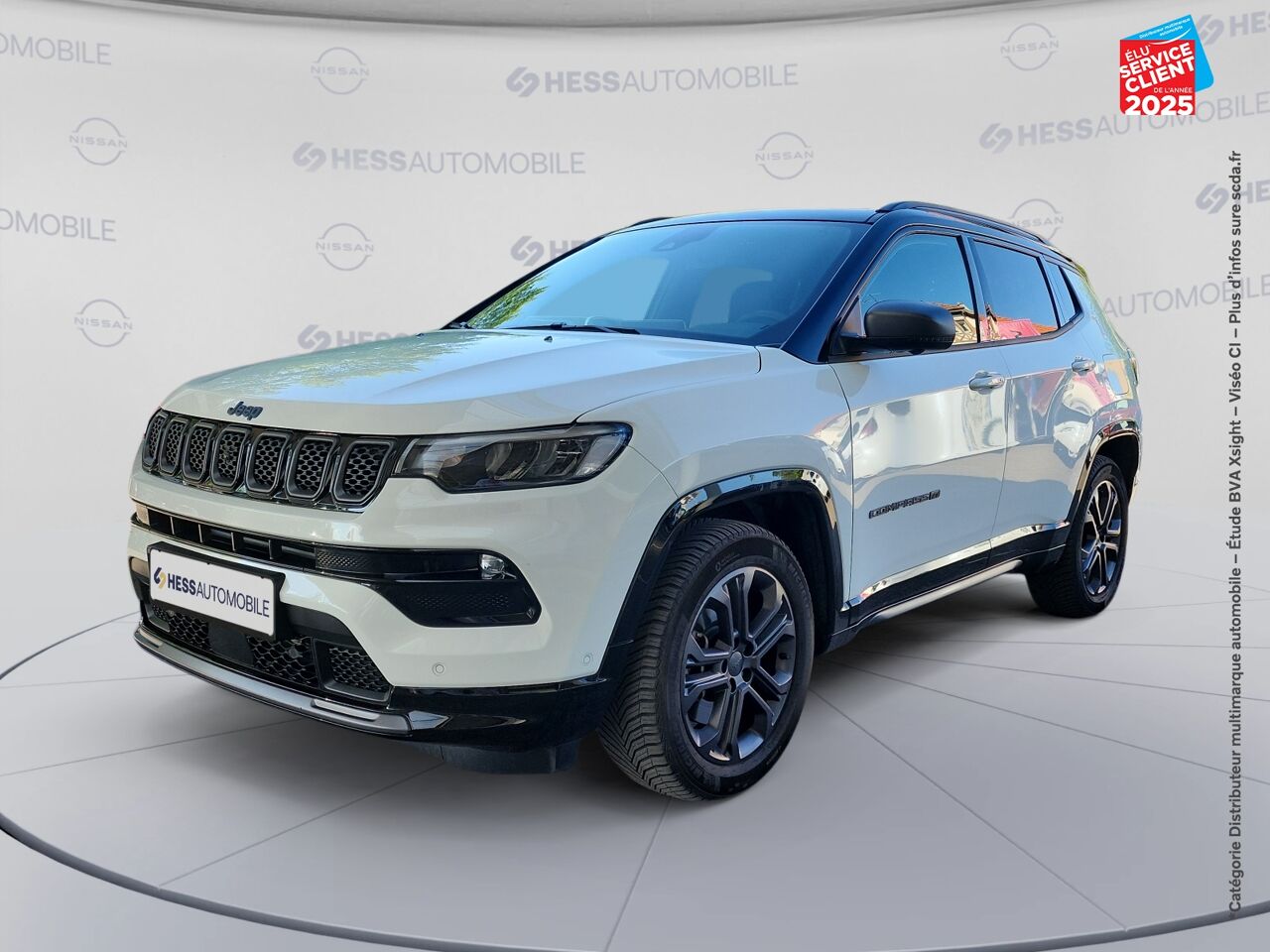 Véhicule d'occasion JEEP COMPASS 1.3 TURBO T4 190CH PHEV 4XE 80TH ANNIVERSARY AT6 EAWD TOUVRANT CAMERA chez Toyota Thionville