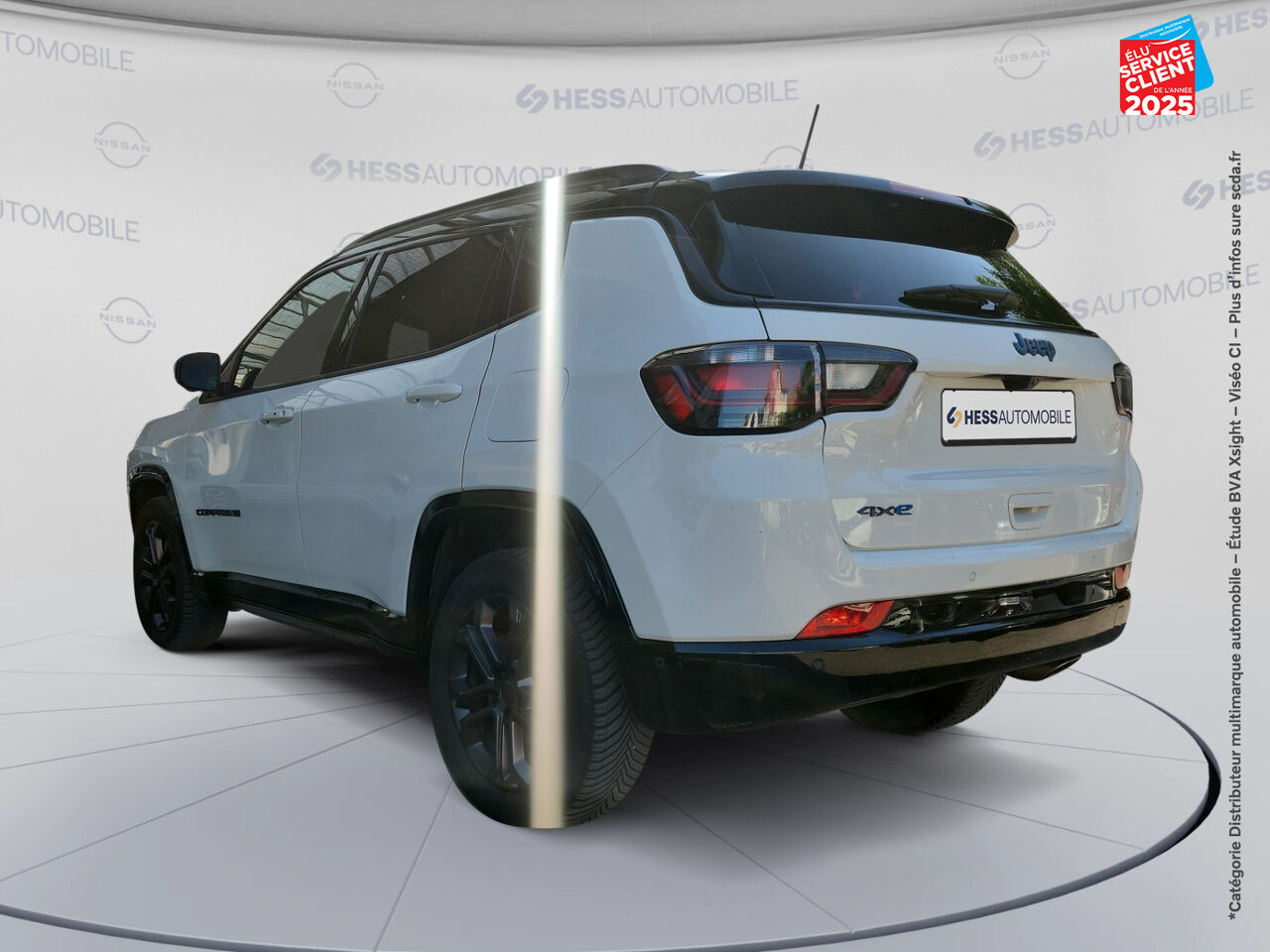 Véhicule d'occasion JEEP COMPASS 1.3 TURBO T4 190CH PHEV 4XE 80TH ANNIVERSARY AT6 EAWD TOUVRANT CAMERA chez Toyota Thionville