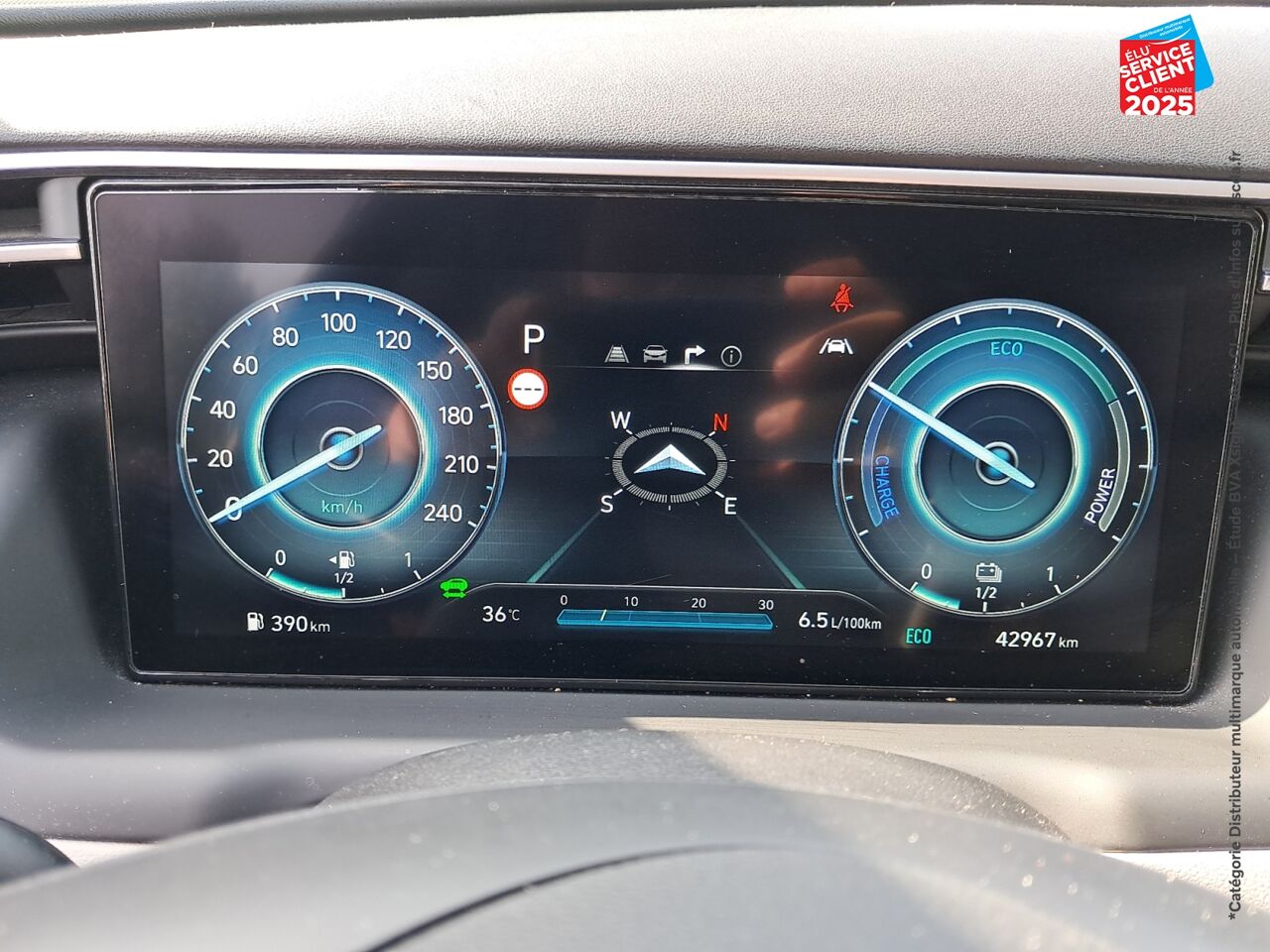 Véhicule d'occasion HYUNDAI TUCSON 1.6 T-GDI 230 CH HYBRID EXECUTIVE TOUVRANT SIEGE CHAUF VENTIL VOLANT CHAUF CAMERA GPS chez Hyundai Epernay