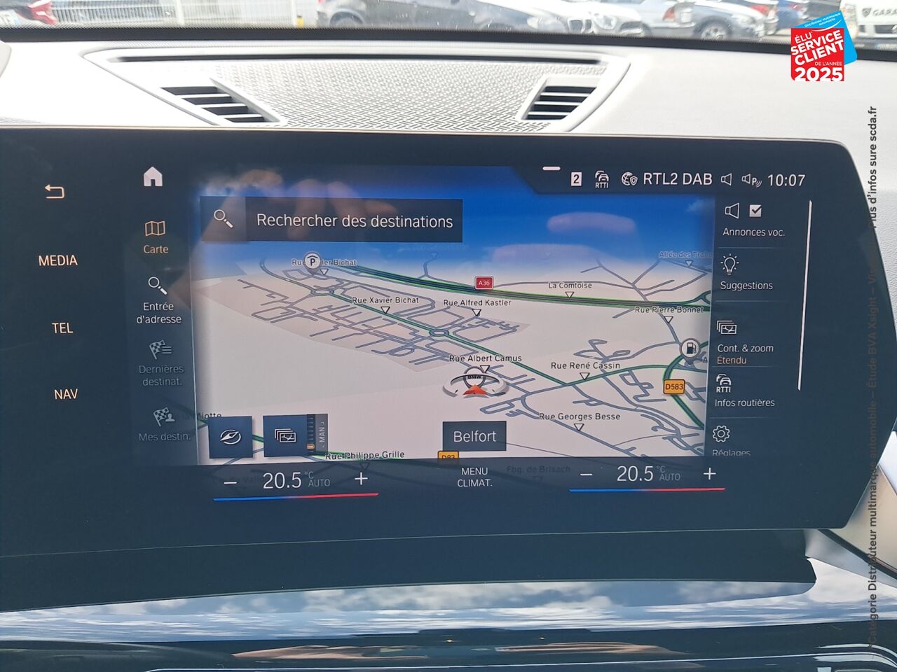 Véhicule d'occasion BMW X1 SDRIVE18I 136CH M SPORT GPS CAMERA CARPLAY HUD chez Hyundai Strasbourg