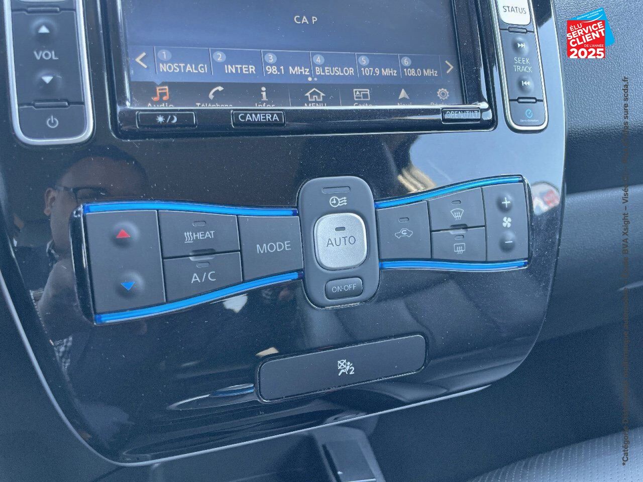 Véhicule d'occasion NISSAN LEAF 109CH 30KWH TEKNA MY17 SIEGES CHAUF/CUIR VOLANT CHAUF GPS CAMERA chez Nissan Belfort