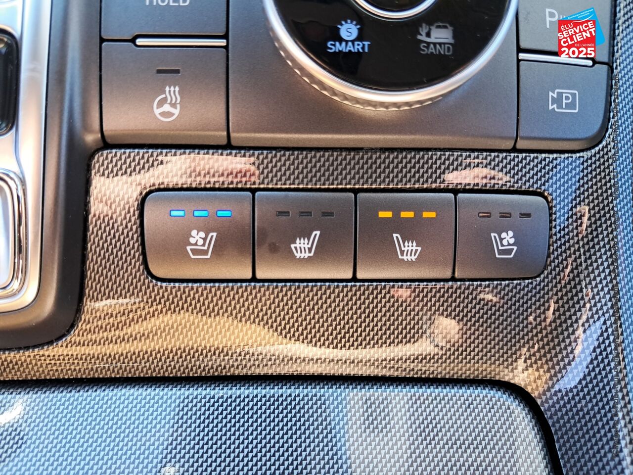 Véhicule d'occasion HYUNDAI SANTA FE 1.6 T-GDI 265CH PLUG-IN EXECUTIVE BVA6 HTRAC TPANO CUIR SIEGES CHAUFF GPS CAMERA chez Hyundai Epernay