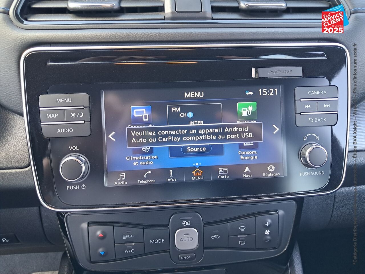 Véhicule d'occasion NISSAN LEAF 150CH 40KWH ACENTA 2018 GPS chez Nissan Qashqai occasion