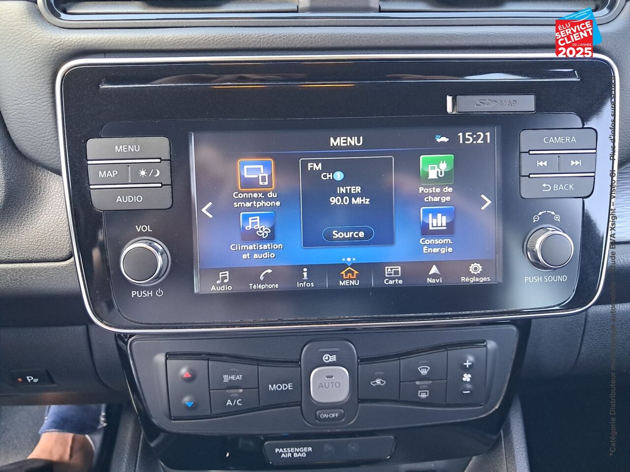 Véhicule d'occasion NISSAN LEAF 150CH 40KWH ACENTA 2018 GPS chez Nissan Qashqai occasion