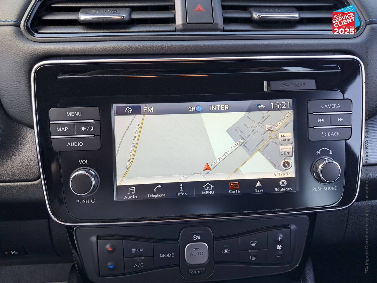 Véhicule d'occasion NISSAN LEAF 150CH 40KWH ACENTA 2018 GPS chez Nissan Qashqai occasion